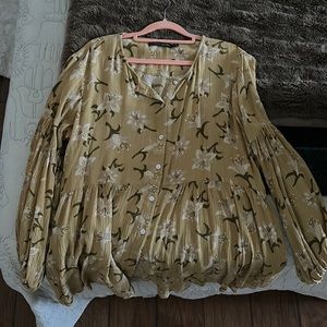 Gudrun Sjoden Yellow Floral Top/Tunic